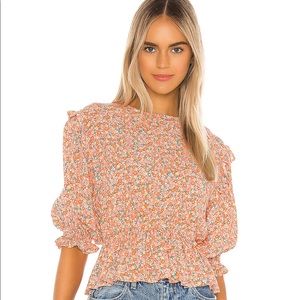 Faithfull The Brand Caleta Ruffled Peplum Top